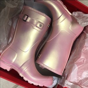 NWT Pink Hunter Original Short Nebula Boots size 9
